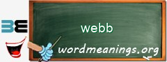 WordMeaning blackboard for webb